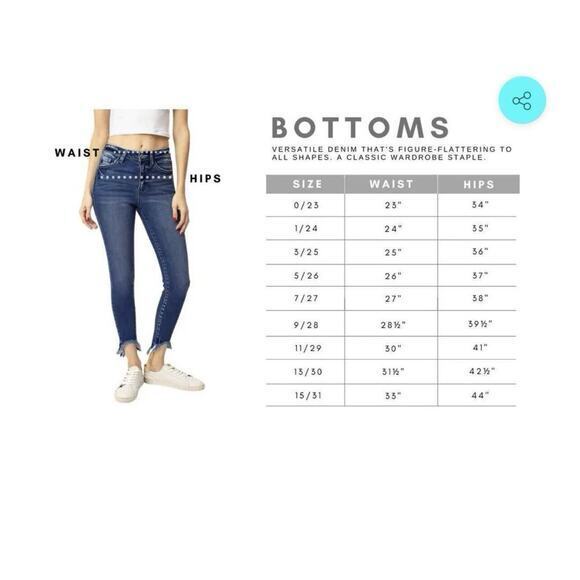 KanCan Jeans Womens High Rise Frayed Boho Bootcut Denim Size 13/30 NWT - Picture 5 of 5